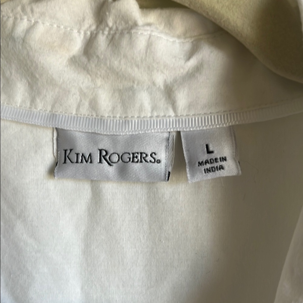 Kim Rogers Women’s Button Down Novelty Print Lemon Citrus Cotton Shirt Sz L - Picture 2 of 11